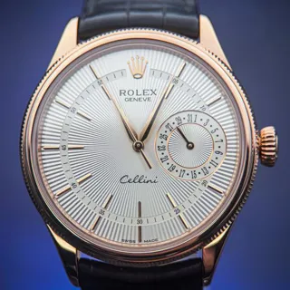 Rolex Cellini Date 50515 39mm Yellow gold Silver