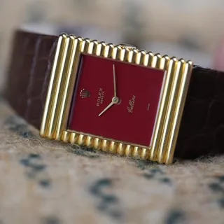 Rolex Cellini 4012 (RED FACE) 25mm Yellow gold Red