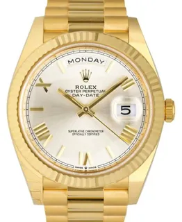 Rolex Day-Date 40 228238 (DAY-DATE  ) 40mm Yellow gold Silver