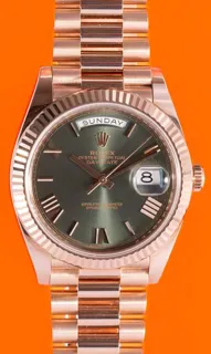 Rolex Day-Date 40 228235 40mm Rose gold Green