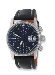 Fortis Flieger 622.10.141 36mm Stainless steel Black