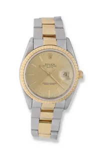 Rolex Oyster Perpetual Date 15223 34mm 18k Gold and Stainless steel Golden