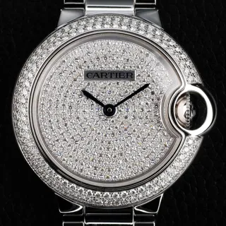 Cartier Ballon Bleu WE902048 33mm White gold Silver