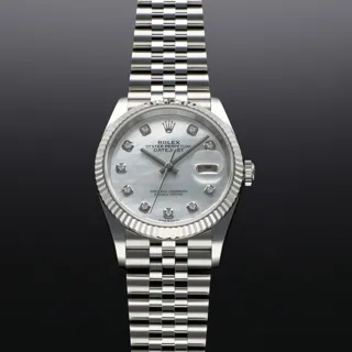 Rolex Datejust 126234-0019 36mm White gold and Stainless steel White