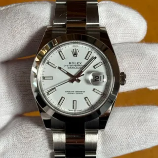 Rolex Datejust 126300-0005 41mm Stainless steel White