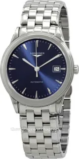 Longines Flagship L49744926 38.5mm Brushed/polished steel Blue