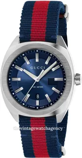 Gucci YA142304 41mm brushed/polished steel blue