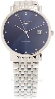 Longines Elegant L4.910.4.97.6 39mm Stainless steel Blue