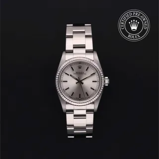 Rolex Oyster Perpetual 77014 31mm Oystersteel$white gold Silver