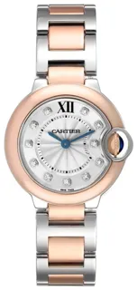 Cartier Ballon Bleu de Cartier 28mm Rose gold and Stainless steel Silver