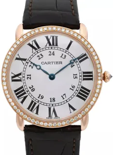 Cartier Ronde Louis Cartier Rose Gold$Diamond-set Silver