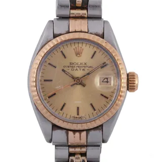 Rolex Oyster Perpetual Date 26mm Stainless steel and 14k yellow gold Champagne