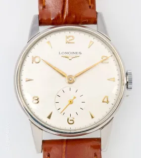 Longines 34mm Stainless steel White