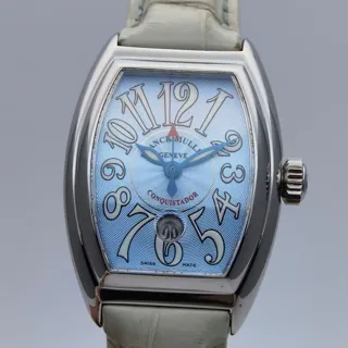 Franck Muller Conquistador 8005 L SC 28mm Stainless steel Blue