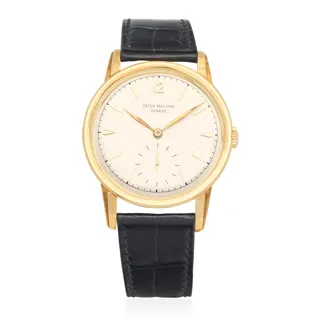 Patek Philippe Calatrava 2452 34mm 18k Gold Silver