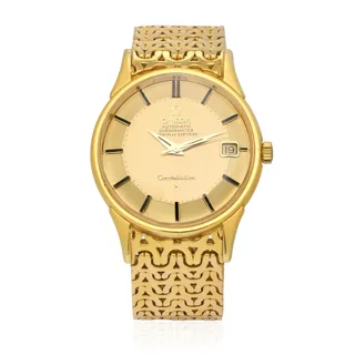 Omega Constellation 1685416 34mm 18k Gold Champagne