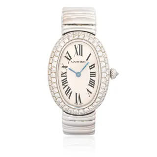 Cartier Baignoire 1955 18k white gold Silver