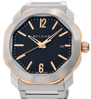 Bulgari OC41PC11SSD 41mm Yellow gold and Stainless steel Brown