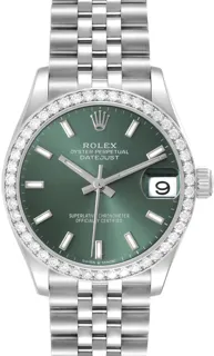 Rolex Datejust 278384RBR Stainless steel Mint green