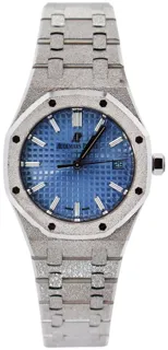 Audemars Piguet Royal Oak 77353BC.GG.1263BC.01 34mm White gold Light blue