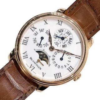 Blancpain Villeret 6659-3631-55B 42mm Red gold White