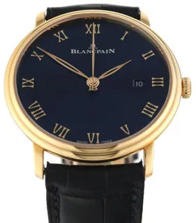 Blancpain Villeret Ultra-Slim 6651-3640-55B 40mm Red gold Blue