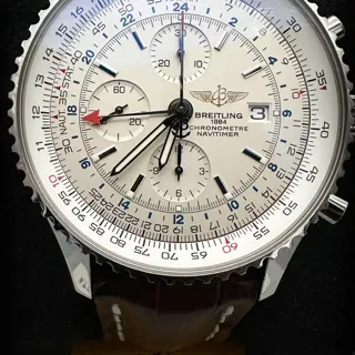 Breitling Navitimer World A24322 46mm Stainless steel White