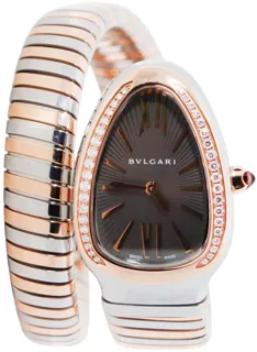 Bulgari Serpenti 102681 35mm Rose gold and Stainless steel Gray