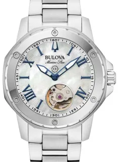 Bulova Marine Star 96L326 35mm Stainless steel White