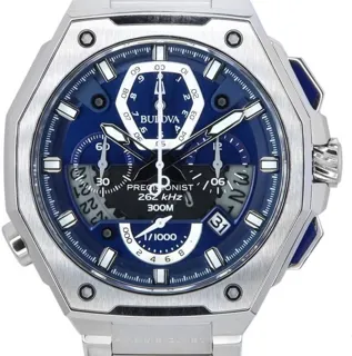 Bulova Precisionist 96B349 44.5mm Stainless steel Blue