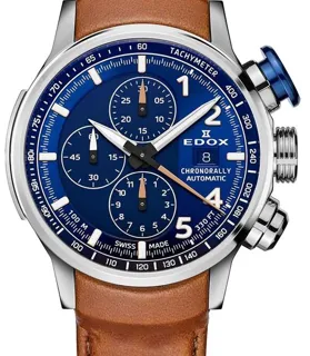 Edox Chronorally 01129-TBUCBR-BUBR 45mm Stainless steel Blue