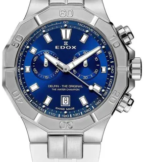 Edox 10113-3CAB-BUIN 43mm Stainless steel Blue