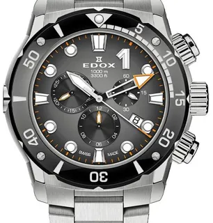 Edox 10242-TINM-GIDNO 45mm Titanium Gray