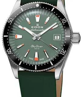 Edox 80131-3NC-VI 38mm Stainless steel Green