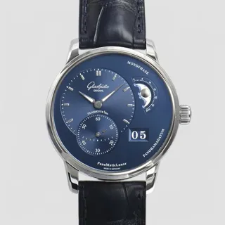 Glashütte PanoMaticLunar 1-90-02-46-32-35 40mm Stainless steel Blue