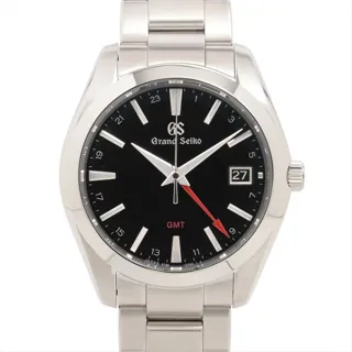 Grand Seiko Heritage GMT SBGN013 SS 38mm Stainless steel Black