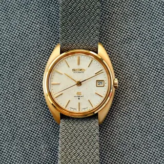 Grand Seiko 7005 35mm Yellow gold White