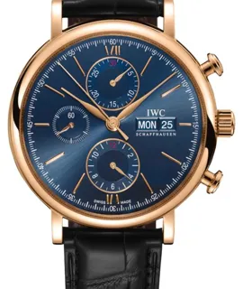 IWC Portofino IW391035 Yellow gold Blue