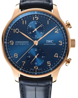 IWC Portugieser IW371614 Yellow gold Blue