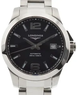 Longines Conquest L3.676.4 39mm Stainless steel Black