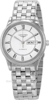 Longines Flagship L4.899.4.21.6 38.5mm Brushed/polished steel White