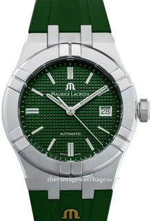 Maurice Lacroix AIKON AI6007-SS000-630-5 39mm brushed/polished steel green