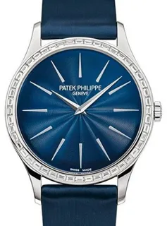 Patek Philippe Calatrava 4897/300G-001 33mm White gold Blue