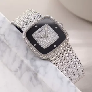 Piaget Tradition 9771 D2 30mm White gold Onyx Pavé