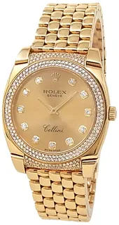 Rolex Cellini Cestello 6321/8 32mm Yellow gold Champagne