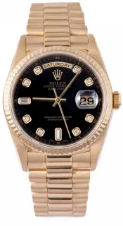 Rolex Day-Date 18238 36mm Yellow gold Black