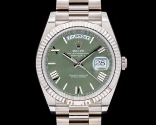 Rolex Day-Date 228239 40mm White gold Olive green