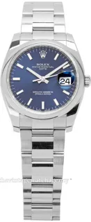 Rolex Oyster Perpetual Date 115200-0007 34mm Stainless steel Blue