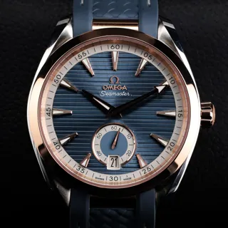 Omega Aqua Terra 220.22.41.21.03.001 41mm Stainless steel and Sedna gold Blue