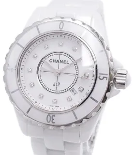 Chanel J12 H1628 33mm White ceramic White